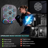 Shows Light use! Retails $130, 2026 Smart Music Boxing Machine with 8 Colorful LED Targets, Upgraded Electronic Punching Trainer Bluetooth Wall Mounted, 9 Modes 10 Speeds Reaction Training Equipment for Home Gym Adults Kids, Black