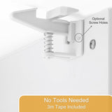 NEW Child Cabinet Locks | INVISIBLE DESIGN Baby Proof Safety Locks for Cabinets | Easy Adhesive (3M) NO TOOLS NEEDED No Drilling Closet and Drawer Latches | 12 Pack! (White)