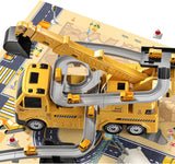 NEW TEMI Engineering Crane, Kids Construction Truck Toys for 3 4 5 6 7 Years Old - Car Race Tracks, Excavator, Boy Toys for 3-5 Year Old Toddlers, Gift Toys for Boys & Girls Aged 4-6, Outdoor Playset