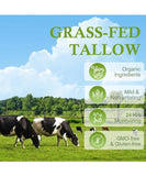NEW Retails $50, Sealed Beef Tallow Tallow Face Moisturizer Beef Tallow for Skin Unscented 100% Organic Beef Tallow Blam Grass Fed Finished Whipped Tallow Face Cream Moisturizer Body Lotion Skin Care for Sensitive Skin