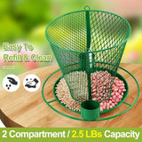 NEW Retails $87, YYWMWM Solar Bird Feeder Outdoors Wild Bird Feeders Metal Mesh Bird Feeder Outside Hanging Bird Feeder 2.5 lbs Capacity Green