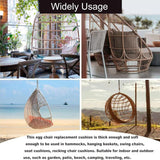 NEW Egg Chair Grey Cushion Thicken Hanging Egg Chair Cushions Replacement Foldable Waterproof Hanging Basket Chair Cushion with Pillow for Outdoor Patio, Retails $95
