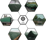 NEW CARTMAN Finished Size 20x40 Feet Waterproof Green Tarp 8 Mil Thick, Multipurpose Protective Cover for Emergency Rain Shelter Camping Tarpaulin, Retails $130