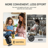NEW Mason Jar Vacuum Sealer Kit, Upgraded Dual-Head Auto-Stop Mason Sealer, Fits Wide & Regular Mouth Jars | Quiet, Portable & Rechargeable for Food Storage, Fermentation, Canning Easy & Save Time