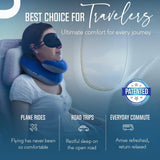 NEW Retails $60, BCOZZY Chin Supporting Travel Pillow Supports the Head, Neck and Chin in in Any Sitting Position. A Patented Product. Adult Size, NAVY, Large