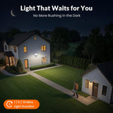 NEW IN BOX Retails $60, LEPOWER LED Security Lights Motion Sensor Light Outdoor, 38W 6000LM Light, IP65 Waterproof, 3 Head Detected Flood for Garage, Yard, Porch (White)