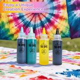 NEW 24 Colors Tie Dye Kit, Tie Dye Set for Kids, Pre-Filled Bottles, Non Toxic Permanent Fabric Dye Art Set, Easy DIY Fabric Art - Create Fun (24 Colors)