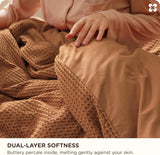 NEW Retails $170, Bedsure Cotton Duvet Cover King - 100% Cotton Waffle Weave Hazel Duvet Cover King Size, GentleSoft™ and Breathable Bedding Set for All Season, 104"x90"
