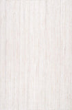 NEW Retails $149, nuLOOM 4' x 6' Rigo Jute Hand Woven Area Rug, Rigo Off-white, Solid Farmhouse Design, Natural Fiber, For Bedroom, Living Room, Dining Room, Hallway, Office, Kitchen, Entryway, Off-White