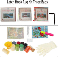 NEW ShangGan Feather Latch Hook Kits Rug Making Canvas Kits for Adults Kids! 23.62" X 15.75"