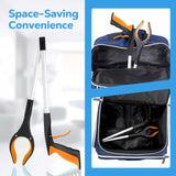 NEW Grabber Reacher Tool - 32” Extra Long Foldable Gripper and Reaching Tool - Heavy Duty Pick Up Stick Grabbers for Seniors, Trash, Surgery Recovery Must Haves Gifts (Orange)