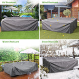 NEW Retails $60, U-MAX Patio Furniture Set Cover, Outdoor Patio Table and Chair Set Covers for Backyard, Waterproof & Large Rectangle Patio Table Cover, 72" L X 48" W X 30" H