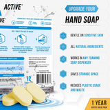 NEW Sealed Foaming Hand Soap Tablet Refill - 12 Pack Eco Friendly Hand Wash Tablets, Zero Waste Handwash Concentrate - Equivalent 96 Fl Oz Of Liquid (Fills 12 X 8 fl oz Refillable Foam Dispenser) - Lemon Scent