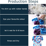 NEW WINSONS Tie Dye Kit, 5 Colours Non Toxic Permanent Fabric Dye Art Set for Kids Women for Homemade Party Creative Group Activities DIY Gift