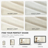 NEW Retails $66, Joydeco Curtains, 52x108 Inches Long, 2 Panels Set, Farmhouse Drapes for Living Room, Semi-Blackout, Linen-Polyester, Ivory on Linen, Rod Pocket