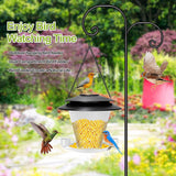 NEW Retails $87, YYWMWM Solar Bird Feeder Outdoors Wild Bird Feeders Metal Mesh Bird Feeder Outside Hanging Bird Feeder 2.5 lbs Capacity White