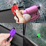 NEW 3 in 1 Safety Car Escape Keychain Seatbelt Cutter and Window Breaker, Car Window Breaker Keychain Seatbelt Cutter Glass Breaker, Car Emergency Escape Tool for Automotive Accidents, BLUE