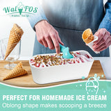 NEW Retails $58, 2 Pack Walfos Ice Cream Containers for Homemade Ice Cream - 1.6 Quart, Bonus Sealing Bands Keeping Silicone Lids Airtight, Reusable Ice Cream Tubs, Stackable Freezer Storage for Yogurt, Sorbet - Green