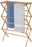 NEW Household Essentials Tall Indoor Folding Wooden Clothes Drying Rack | Dry Laundry and Hang Clothes | Bamboo, Retails $109
