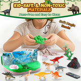 NEW Dinosaur Terrarium Kit for Kids - DIY Light Up Terrarium Kit for Kids with Remote - Dinosaur Toys Crafts for Kids - Fun Gift