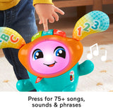 Item shows light use! Fisher-Price Baby & Toddler Learning Toy Dj Bouncin’ Beats with Music Lights & Bouncing Action for Ages 6+ Months, Retails $63
