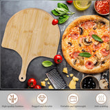 NEW 1 Pc Wooden Pizza Peel 15.7 Inches Bamboo Pizza Peel Cutting Board Pie Platters Paddle Spatula with Handle for Baking Oven Vegetables Fruits Cheese Board Homemade Kitchen Accessory