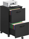NEW IN BOX! VASAGLE 2-Drawer File Cabinet, Filing Cabinet for Home Office, Rolling File Cabinet, Printer Stand, for A4, Letter-Size Files, Hanging File Folders, Industrial, Matte Black