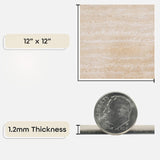 NEW Retails $160, 3 Boxes Achim Home Furnishings FTVMA42520 Nexus Vinyl Tile, Marble Travatine, 12-Inch, 3 Boxes, Covers 60 Sq Ft