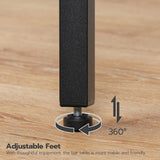 NEW Retails $83, HOOBRO Bar Table, Round Pub Table, 2-Tier Bistro Table with Storage, 37.4" High for Small Spaces, with Top Particleboard for Kitchen, Easy to Assemble, Black