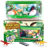 NEW Dinosaur Terrarium Kit for Kids - DIY Light Up Terrarium Kit for Kids with Remote - Dinosaur Toys Crafts for Kids - Fun Gift