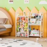 NEW Retails $57, GRANNY SAYS Kids Bookshelf and Toy Storage Organizer, Nursery Book Shelves with 3 Compartments, Toddler Bookshelf for Kid Rooms Playroom, Baby Bookcase for Organizing Plush Toys Stuffed Animals, White