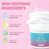 NEW Sealed Glycolic Acid Pads, 50 Toner Pads for Face Cleansing, Christmas Stocking Stuffers, Gifts for Women Exfoliating Pad Chemical Peel with Salicylic Acid, BB: 02/28
