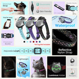 NEW Retails $53, Waterproof Airtag Cat Collar, Breakaway Cat Airtag Collar with Luminous & Reflective Fish Pattern, Lightweight Kitten Collars for Apple Air tag, Hidden GPS Tracker Holder for Cats, Kittens (9-13")