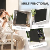 NEW Outsunny Single Indoor/Outdoor Privacy Screen, 5.9FT Tall Room Divider with UV30+ Protection, Freestanding Privacy Panel Partition with Stable Base for Indoor Outdoor Use, Black