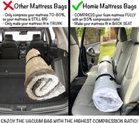 NEW Vacuum Sealable Mattress Bag for Memory Foam Mattresses, Compression and Storage for Moving and Returns, Leakproof Valve and Double Zip Seal (Queen/Full/Full-XL) Retails $65+