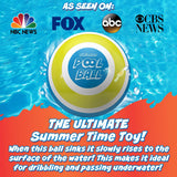 NEW THE ULTIMATE POOL BALL - You fill this ball with water to play underwater games - Dribble from the bottom of the pool and run underwater for endless summer fun (Yellow/Cyan), 9-inch