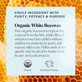 Retails $29+ NEW Sky Organics - Organic White Beeswax - DIY Home Essentials - Beauty, Skin Care, & Crafts - Candle Making Supplies - Make Lip Balm, Candles, Soap, Lotion, Cream, Body Butter - Mild Natural Scent, 16oz