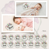 NEW Beautifully Illustrated Complete Baby Keepsake for Recording Every Moment of Baby Growth, Baby Room Decor Poster My First Times, Baby Milestone Cards, Date Stamp, Baby Inkless Footprint Kit