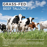 NEW Beef Tallow and Honey Balm for Skin: Whipped Grass Fed Beef Tallow Balm Moisturizer with Raw Honey and Olive Oil for Face and Body - Natural Cow Fat Cream Unscented, June 12/28