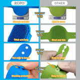 NEW ROPO Dog Grooming Brush, Pet Shampoo Bath Brush Soothing Massage Rubber Comb with Adjustable Ring Handle for Long Short Haired Dogs and Cats 2pcs