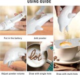 NEW Hisuny Electric Coffee Art Carving Pen (Dolphin) Dredge Shaker, Cute Dolphin Salt Pepper Dredge Shakers, 0.5oz/15g Electric Coffee Art Carving Pen Barista Seasonings Spice Shakers Ideal for Salt, Spice, Sugar