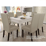 NEW Stretch Dining Chair Covers, Universal Chair Protector Twill Jacquard Removable Washable Chair Cover for Dining Room Kitchen-Khaki-Set of 4, Retails $63
