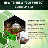 NEW Nutrigins - Premium Soursop Leaves Organic - 50 Leaves - Dried Soursop Tea Leaves - 100% Natural Wild Crafted Graviola Leaves - Hojas de Guanabana Vacuum Sealed For Freshness, BB: 12/09/26