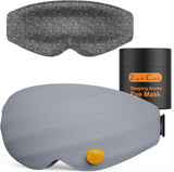 NEW 3D Sleep Mask, Aroma Eye Masks for Sleep, 99.9% Light Blackout Sleeping Eye Mask for Women, Contoured Cup Night Blindfold, Eye Cover Eye Shade with Adjustable Strap by Zen Cave (Grey)