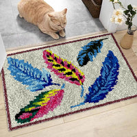 NEW ShangGan Feather Latch Hook Kits Rug Making Canvas Kits for Adults Kids! 23.62" X 15.75"