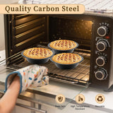 NEW Mini Pie Pans, 4 Inch Carbon Steel Pie Tins, Nonstick Round Quiche Pan, 4PCS Reusable Tart Pan for Baking Cakes Desserts Pizza, Black