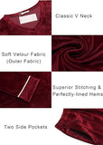 NEW Ekouaer Pyjama Velvet PJs Velour Long Sleeve Sleepwear, Weinrot, Women's Only, Sz XL, Retails $50