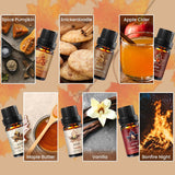 NEW Auelife Fall Essential Oils Set for Diffusers for Home, 6 x 10ml Fall Scents with Pumpkin Spice, Vanilla, Apple Cider & Maple Butter for Candle Making, Soap Making,Holiday Gift Set