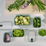 NEW Retails $44, Mepal - Food Container EasyClip - Container with lid & sliding closure - Suitable for microwave, steam cooker, refrigerator, and freezer - Airtight & leak-proof - 2,25 l - Nordic white