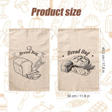 NEW 2pcs Unbleached Bread Bags, 17.8x11.8 Inch Reusable Bread Container Washable Loaf Bags Loaf Storage for Homemade Bagels Toast Croissant (Khaki)
